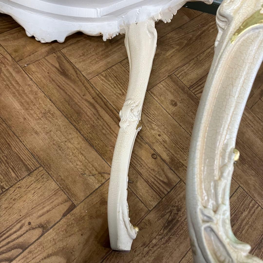 ロココ調　アンティーク　ローテーブル　ティーテーブル　猫足　洋風