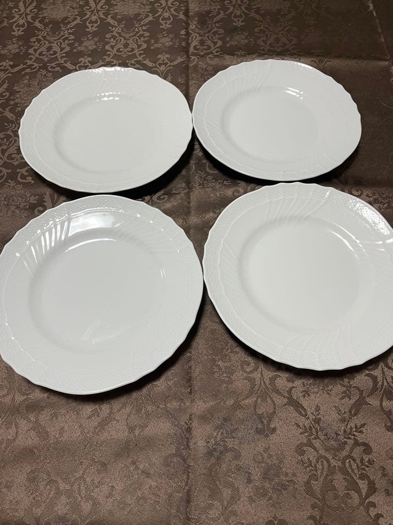 リチャードジノリベッキオ・ホワイト プレート 22cm 4枚