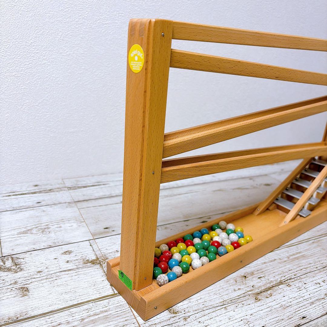 ベック社　木製スロープトイ　シロフォン付玉の塔　クーゲルバーン　ローラーカップ