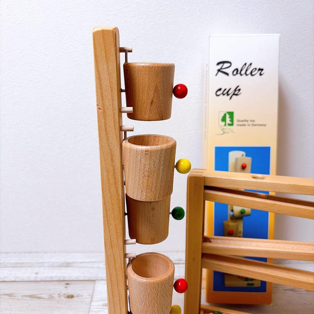 ベック社　木製スロープトイ　シロフォン付玉の塔　クーゲルバーン　ローラーカップ