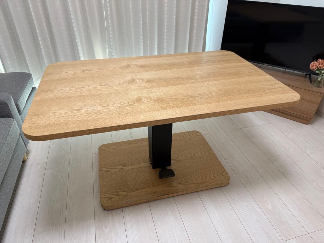 昇降テーブル（ナチュラルカラー）
