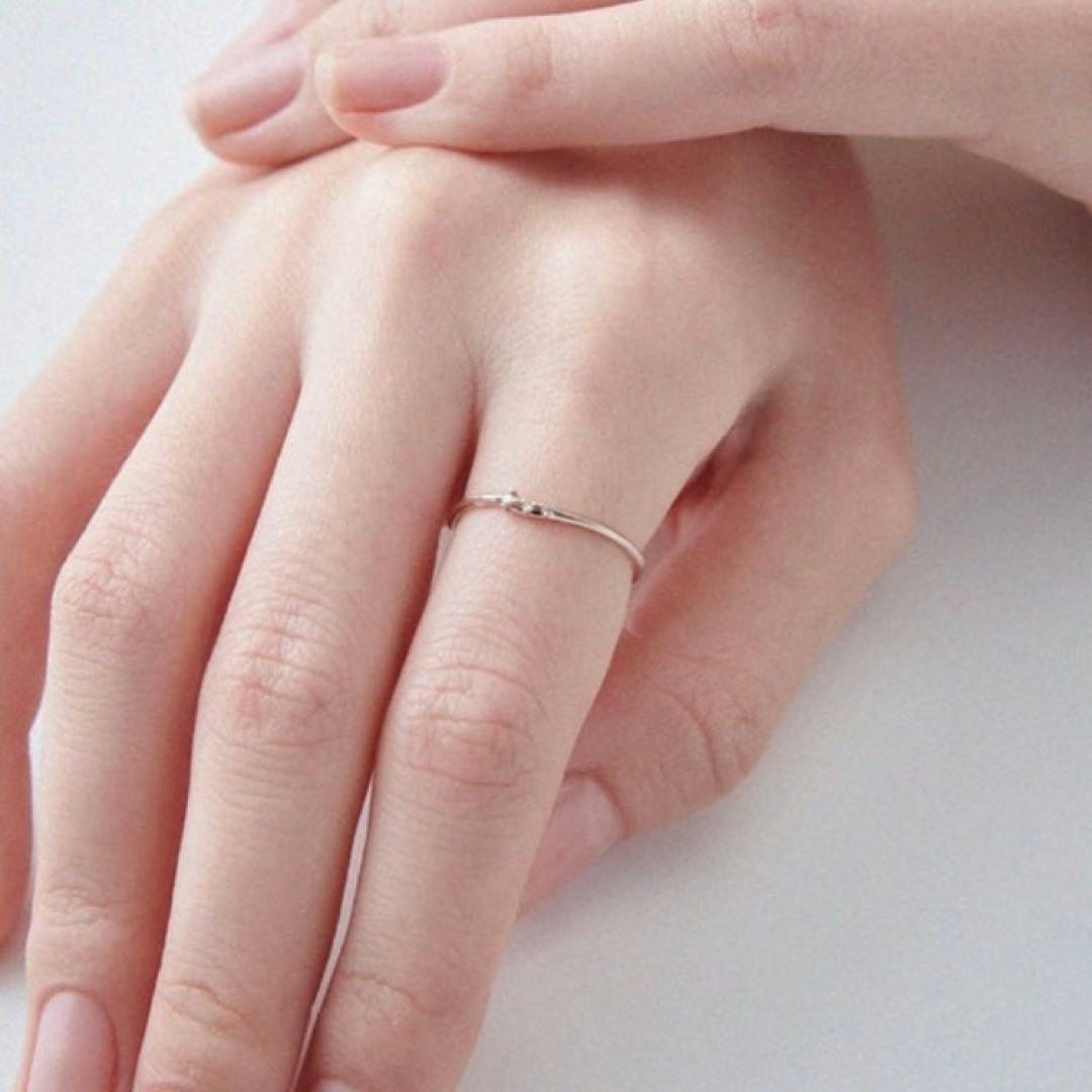 ete ♡ K10MPG レイヤード ブラウンダイヤモンド リング　7号