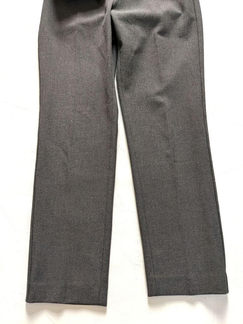美品　プラステ　パンツスーツ　М・L　ノーカラー総裏　ストレッチ　センタープレス