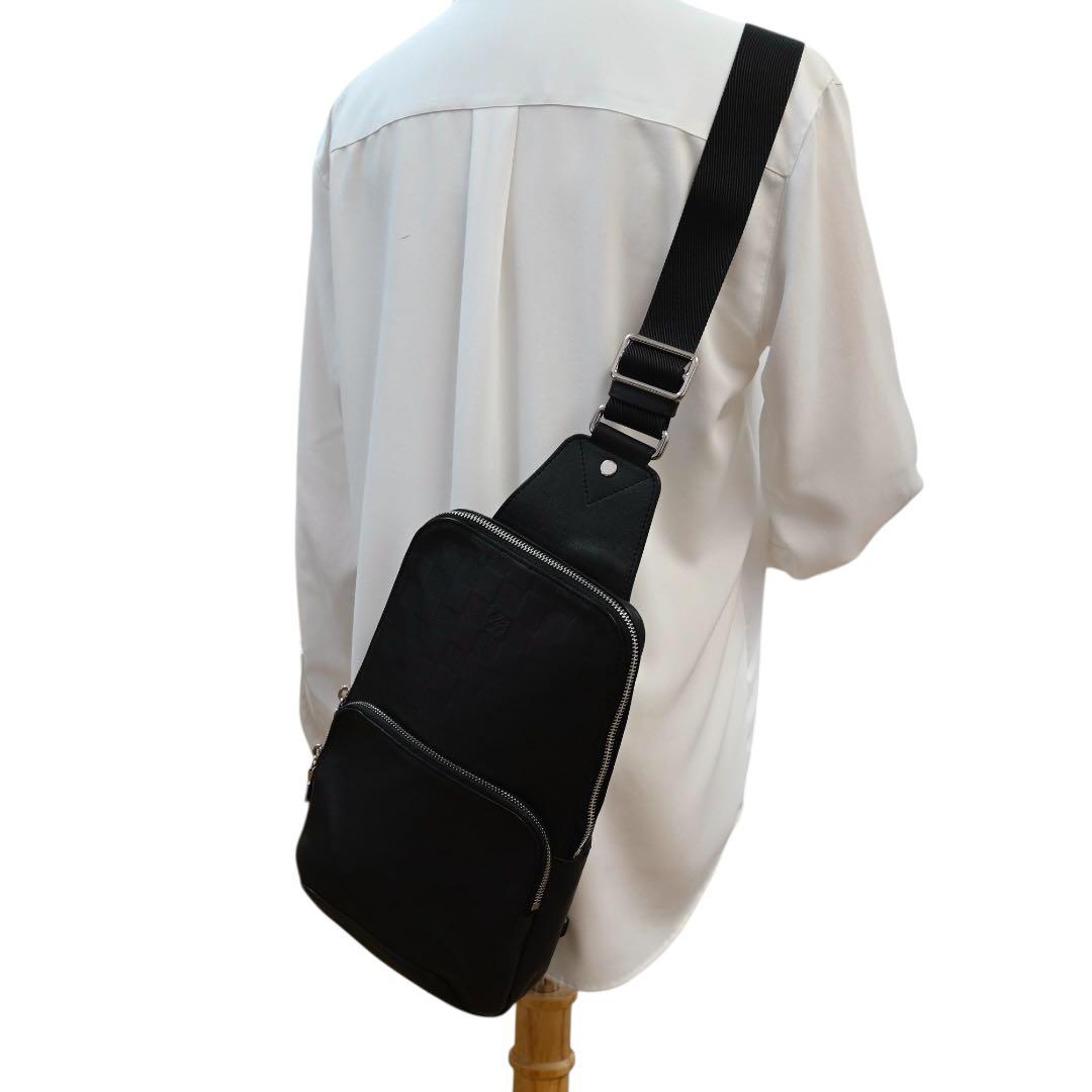 【美品】ルイヴィトン ダミエ ブラック ボディバッグ　スリング　ショルダーバッグ