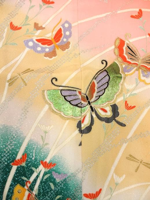 AKKIさん専用　七五三７歳 女の子 振袖 ピンク系4495・4494【中古】