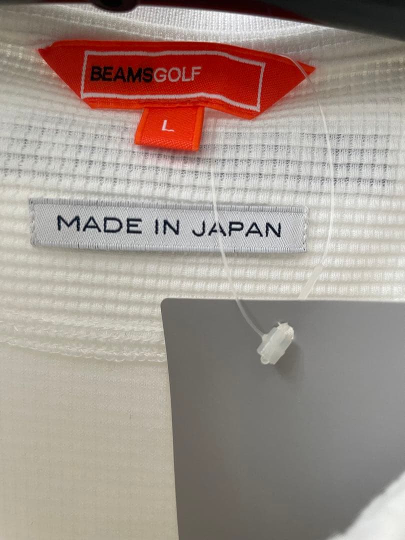 最終値下げ⭐︎新品ビームスゴルフ　ポロシャツ　白　Lサイズ　シースルー