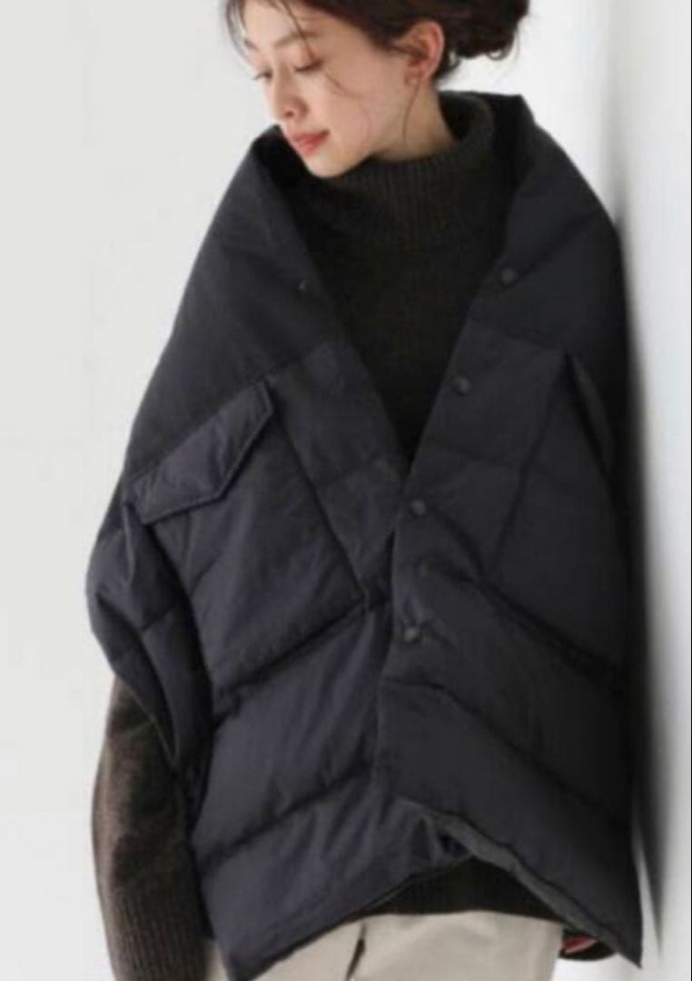 ノースフェイス　パープルレーベル　ダウンマフラー　ダウンケープ