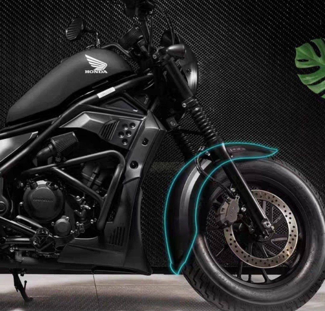 レブル 250 500 フロントフェンダー マッドガード フェアリング ブラック