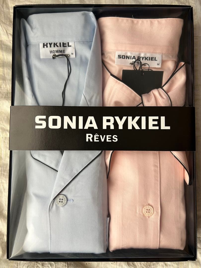 最終価格　新品SONIA RYKIEL ペア　パジャマセット M 水色 ピンク