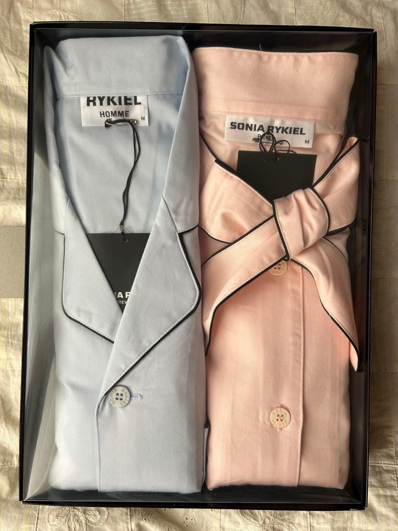 最終価格　新品SONIA RYKIEL ペア　パジャマセット M 水色 ピンク