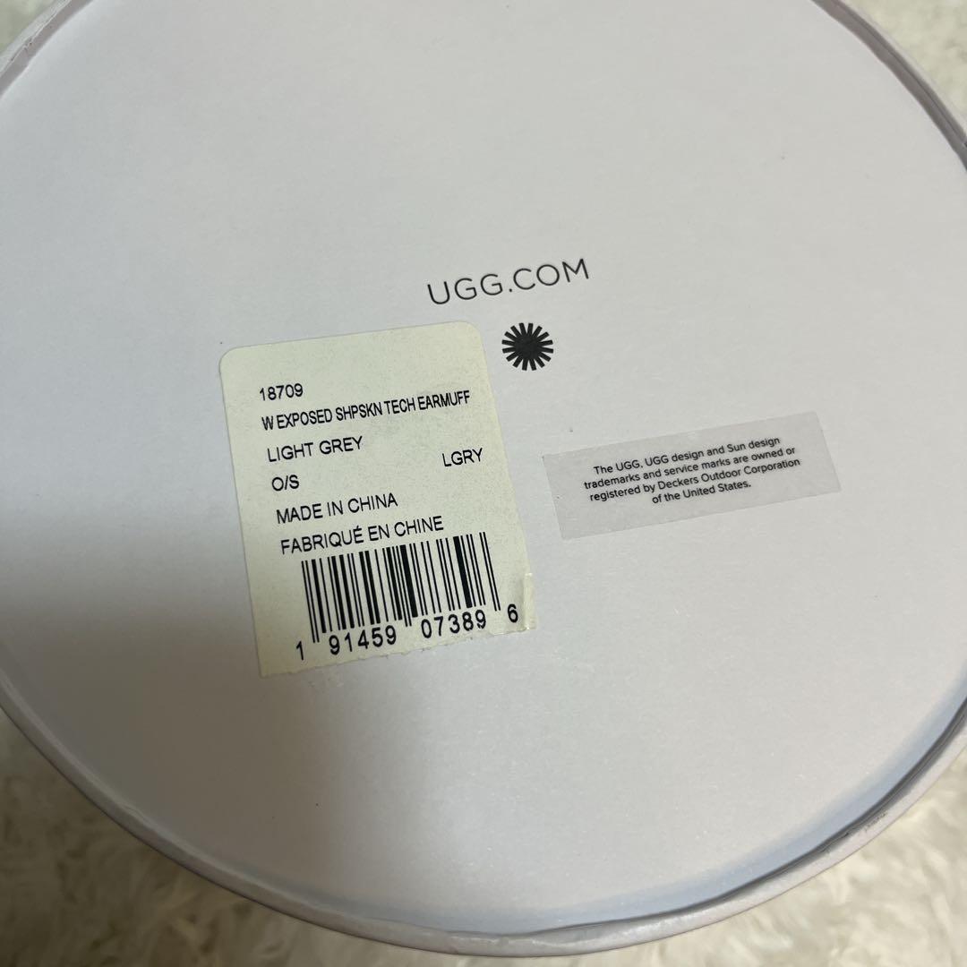【太陽とツキ 】UGG アグ　イヤーマフ　耳当て　グレー　ボア　ロゴ