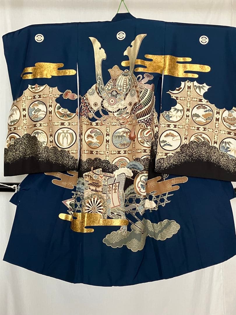 お宮参り、七五三用 男児祝い着、長襦袢付き、袴セットNo510F