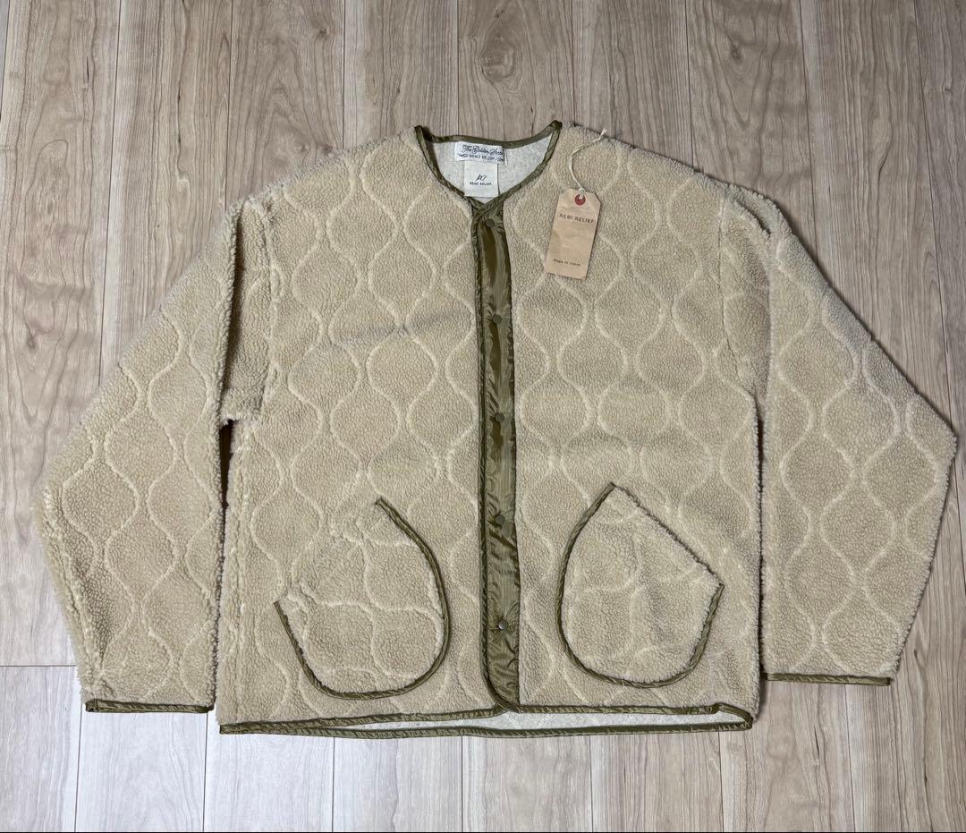 REMI RELIEF スナップ ボア フリース カーディガン ジャケット