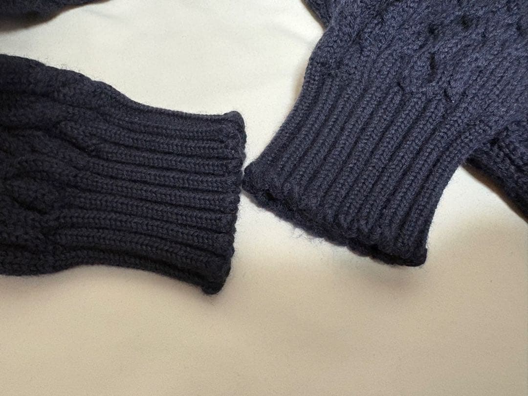 DRUMOHRショールカラー ケーブルカーディガン46