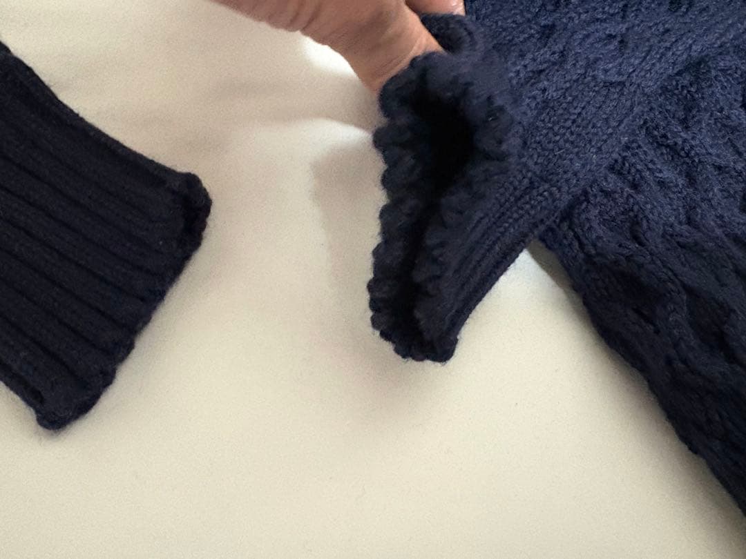 DRUMOHRショールカラー ケーブルカーディガン46