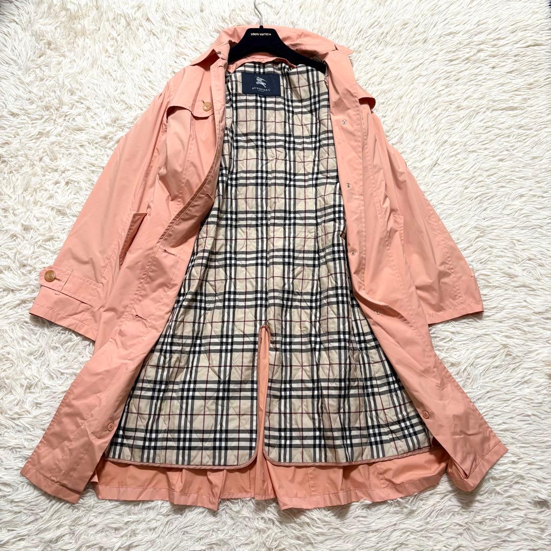 美品✨ バーバリー ロンドン　ライナー付ステンカラーコート　ベルト　ノバチェック