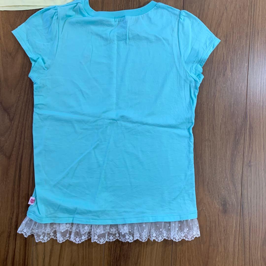 新品　美品　カラフル　ミキハウス　Tシャツ　140 リーナちゃん　ドレス　リボン