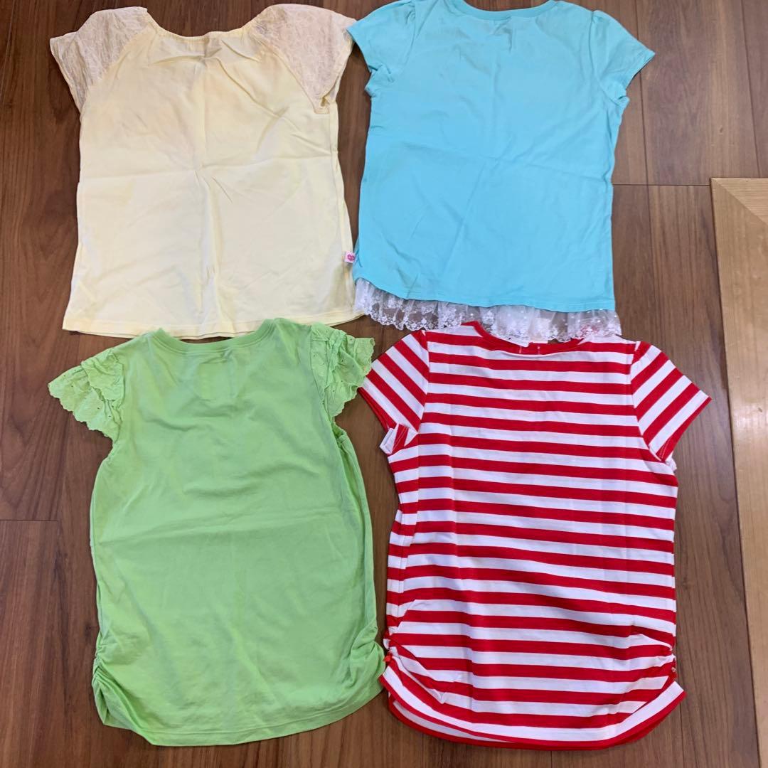 新品　美品　カラフル　ミキハウス　Tシャツ　140 リーナちゃん　ドレス　リボン