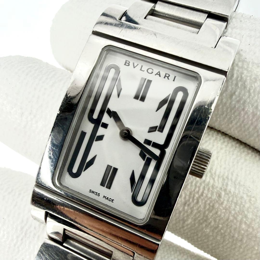 【美品/稼働】ブルガリ レッタンゴロ 腕時計 RT39S ロゴ文字盤 スイス製