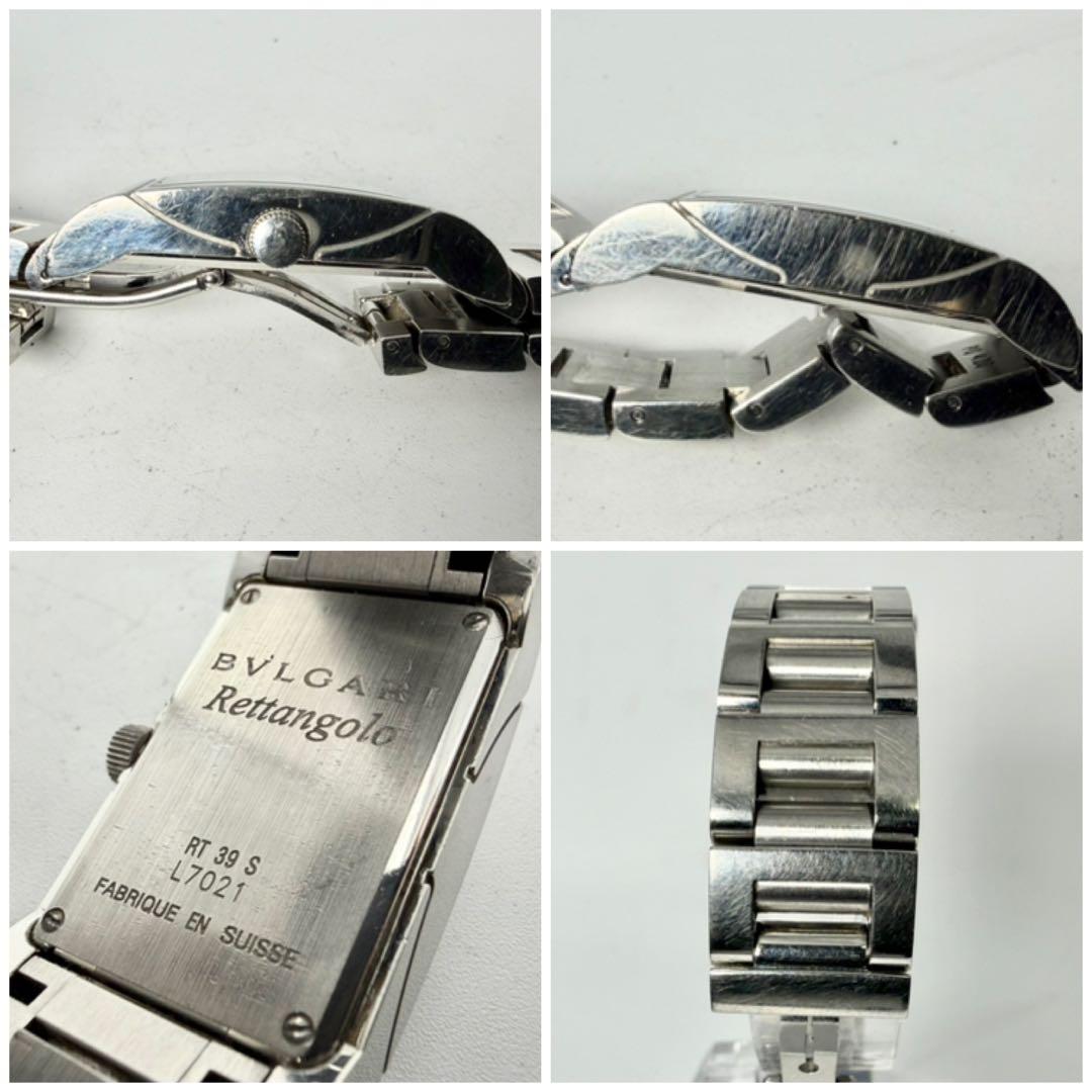 【美品/稼働】ブルガリ レッタンゴロ 腕時計 RT39S ロゴ文字盤 スイス製