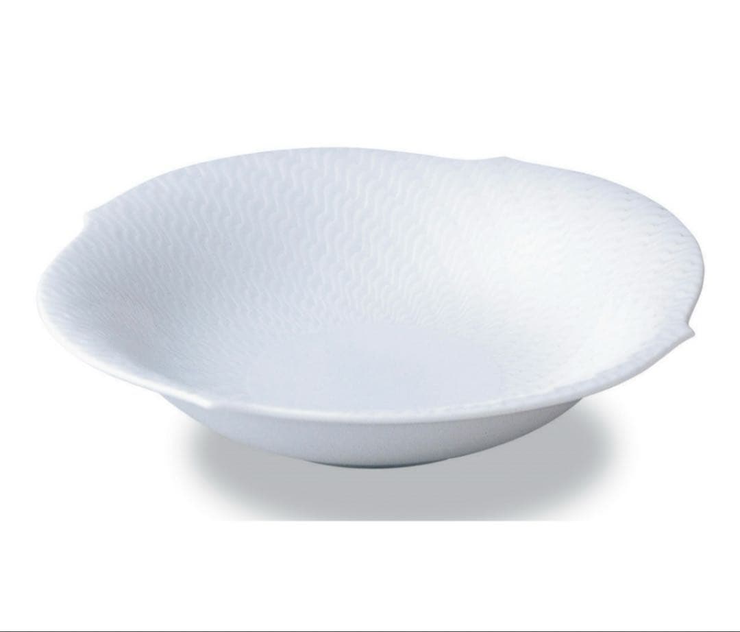 マイセン [MEISSEN]波の戯れ ホワイト ペアサラダディッシュ（2枚）