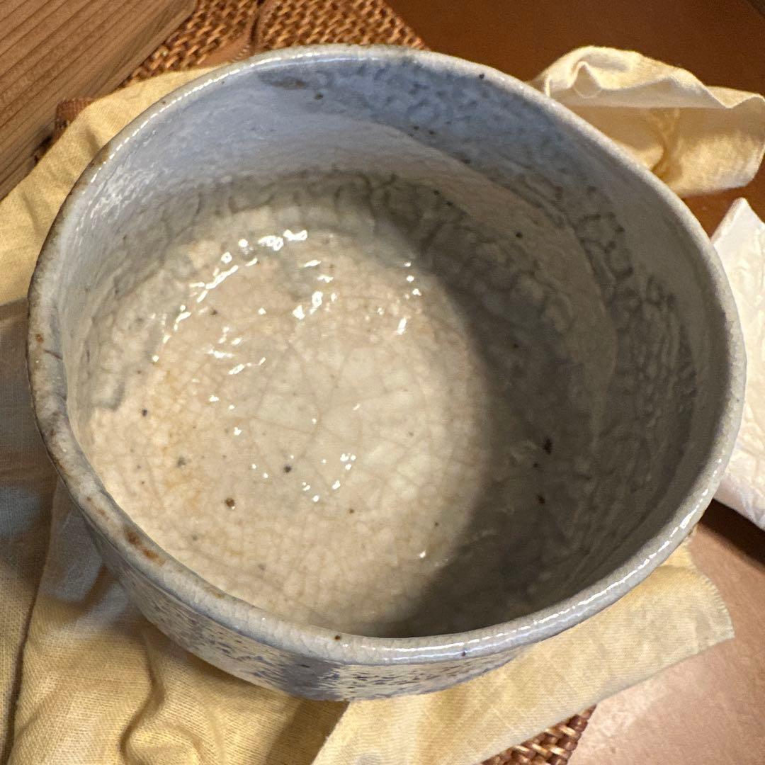 陶祖　源十郎　抹茶椀　志野焼　大きめ　現状品