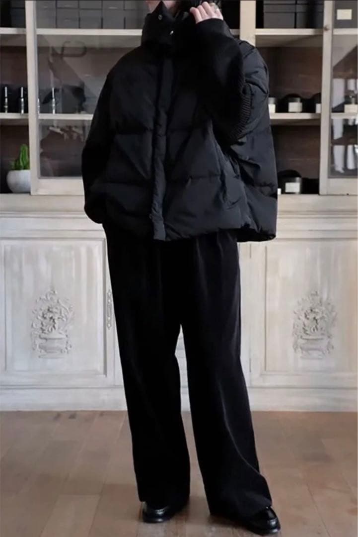 mtmodelist クリースナイロンエコダウンジャケット