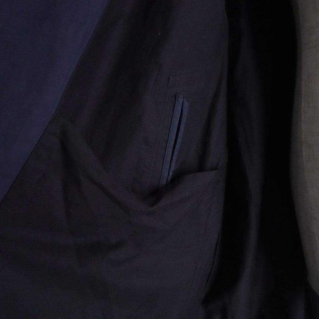 21AW LE C/Pギャババルカラーコート　ネイビー　2 一枚袖