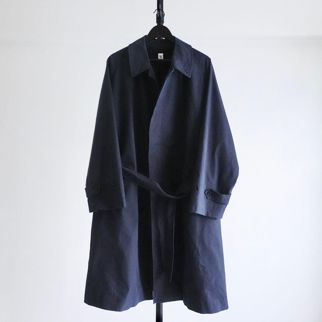 21AW LE C/Pギャババルカラーコート　ネイビー　2 一枚袖
