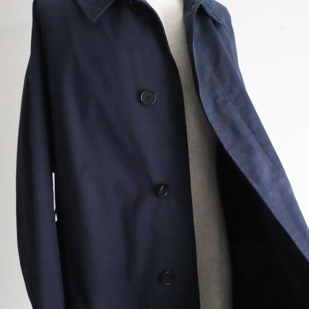 21AW LE C/Pギャババルカラーコート　ネイビー　2 一枚袖