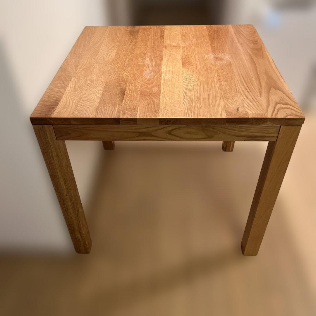 MUJI 無印良品 無垢材引出付・幅80㎝ 正方形 ダイニングテーブル 良品計画
