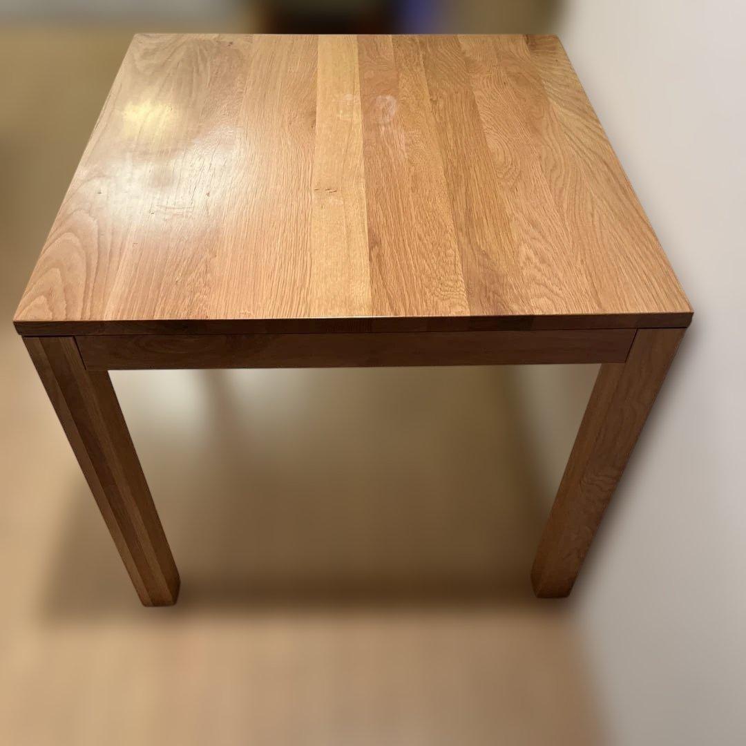 MUJI 無印良品 無垢材引出付・幅80㎝ 正方形 ダイニングテーブル 良品計画
