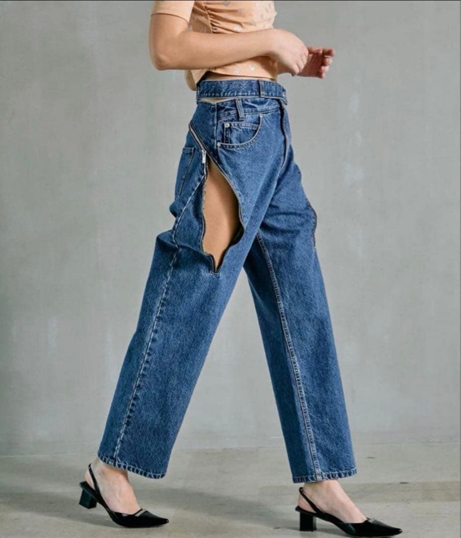 ロングファスナーデニム/Long Zipper Jeans