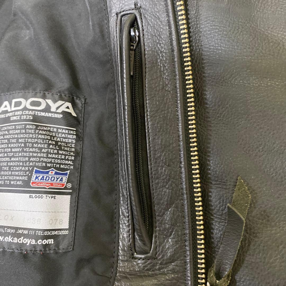 KADOYA レザージャケット　K’S LEATHER　専用メンテオイル付き