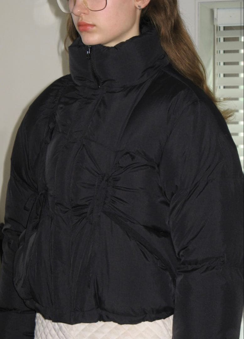 やや白っぽい汚れあり　シヌーン　sinoon ダウン　ジャケット　黒　韓国