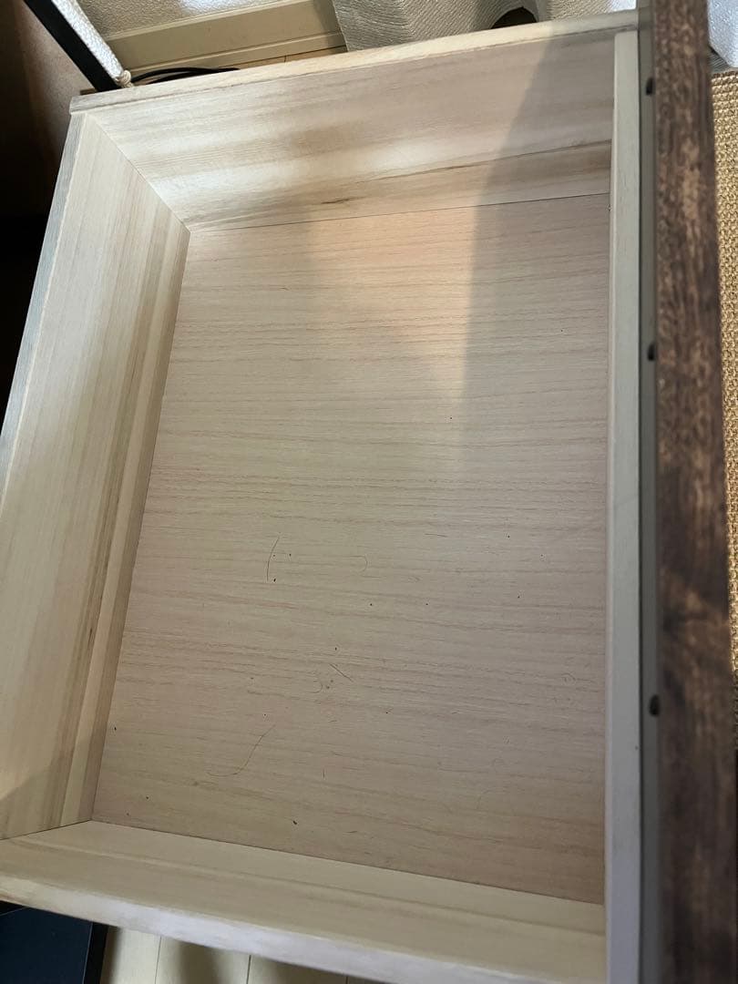 10日で出品終了！ダークブラウン 木製 テレビ台 引き出し式