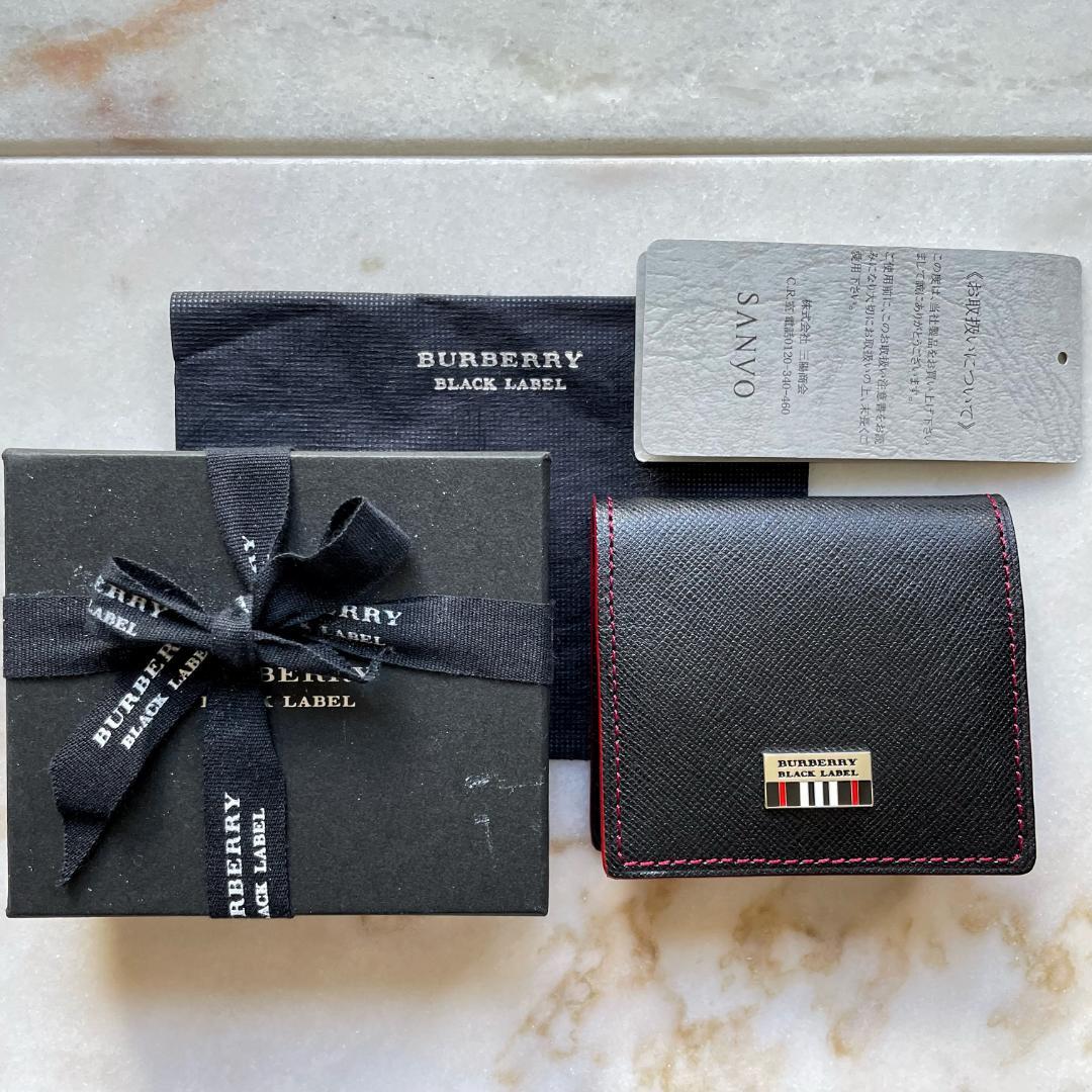 1316 BURBERRY バーバリーブラックレーベル レザーケース 黒