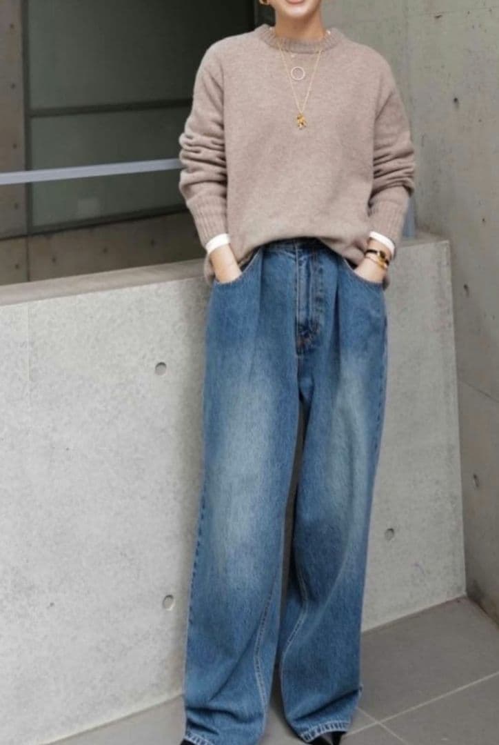 マチャットmachatt今季発売！ウエストタックデニム36試着のみ！