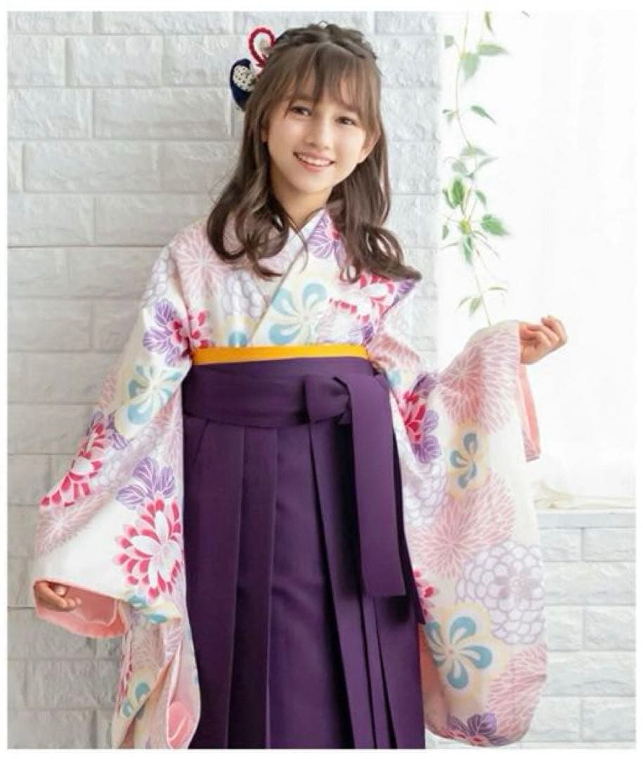 京越　袴4点セット＋着付けセット　小学生　紐下91㎝