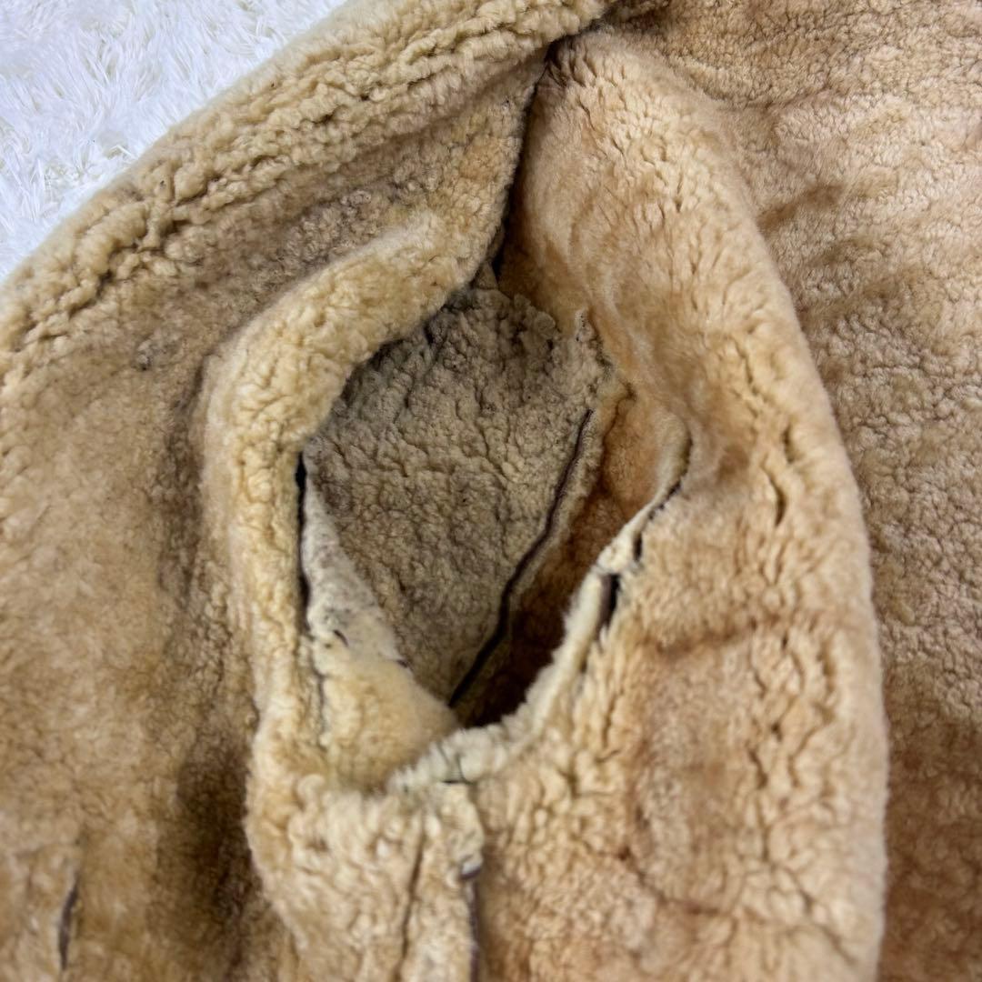 希少 テオデム B-3 ムートンフライトジャケット ダークブラウン 大きいサイズ