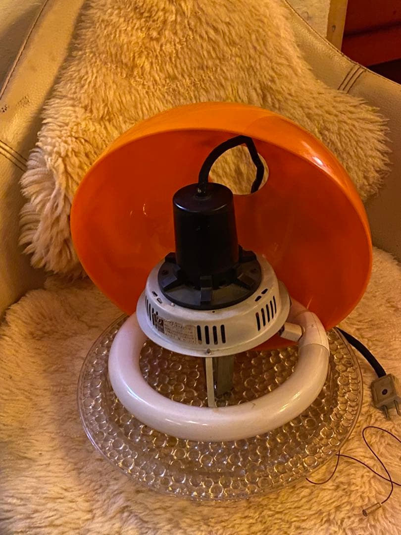 昭和レトロ 照明 ペンダント オレンジ ヴィンテージ コンセント レトロポップ