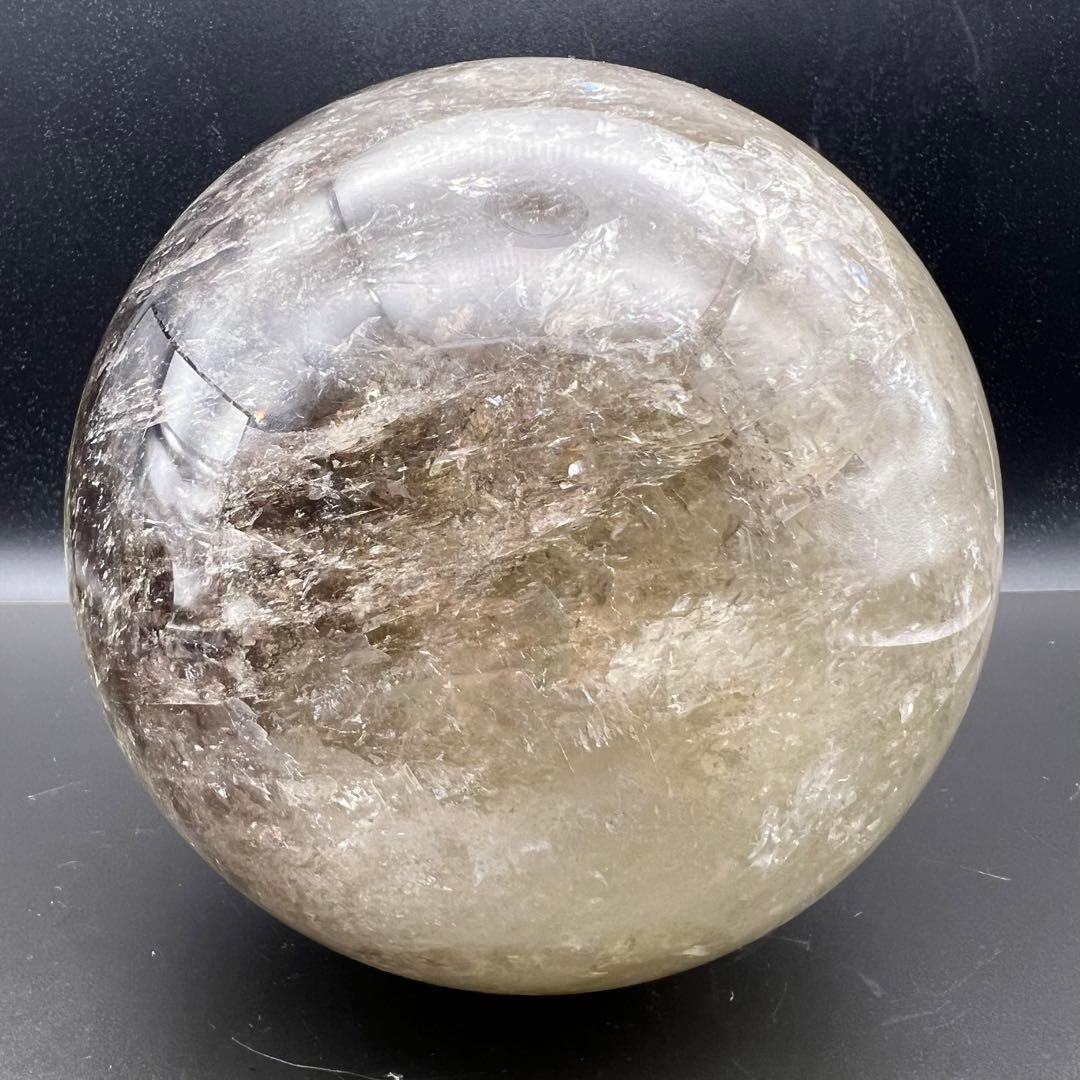 ✳️超極大【幸運の石】✨☆美煌レインボー☆レインボー シトリン 丸玉 天然石 置物