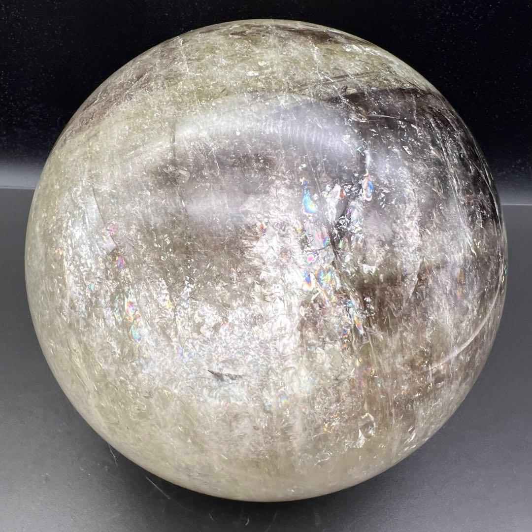 ✳️超極大【幸運の石】✨☆美煌レインボー☆レインボー シトリン 丸玉 天然石 置物