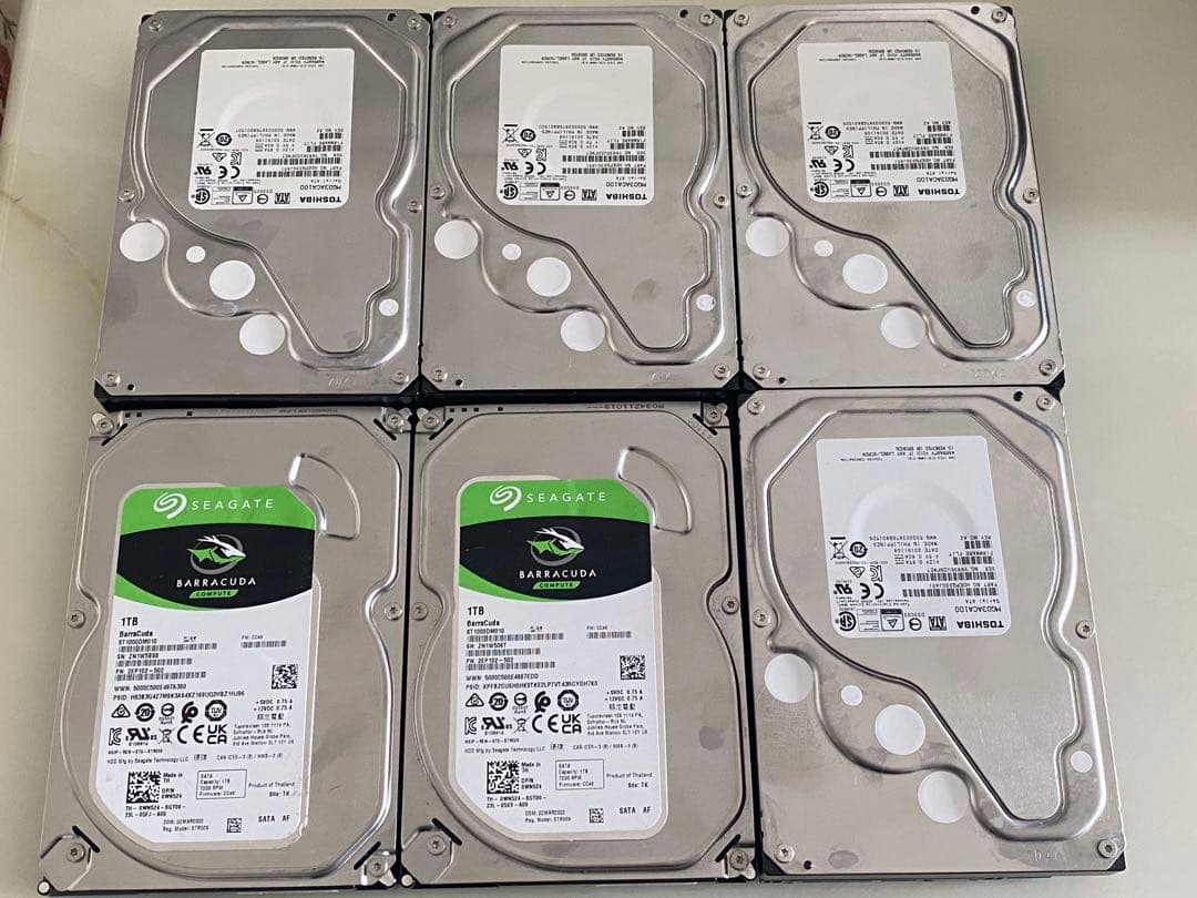 3.5インチHDD 1TB 6台セット