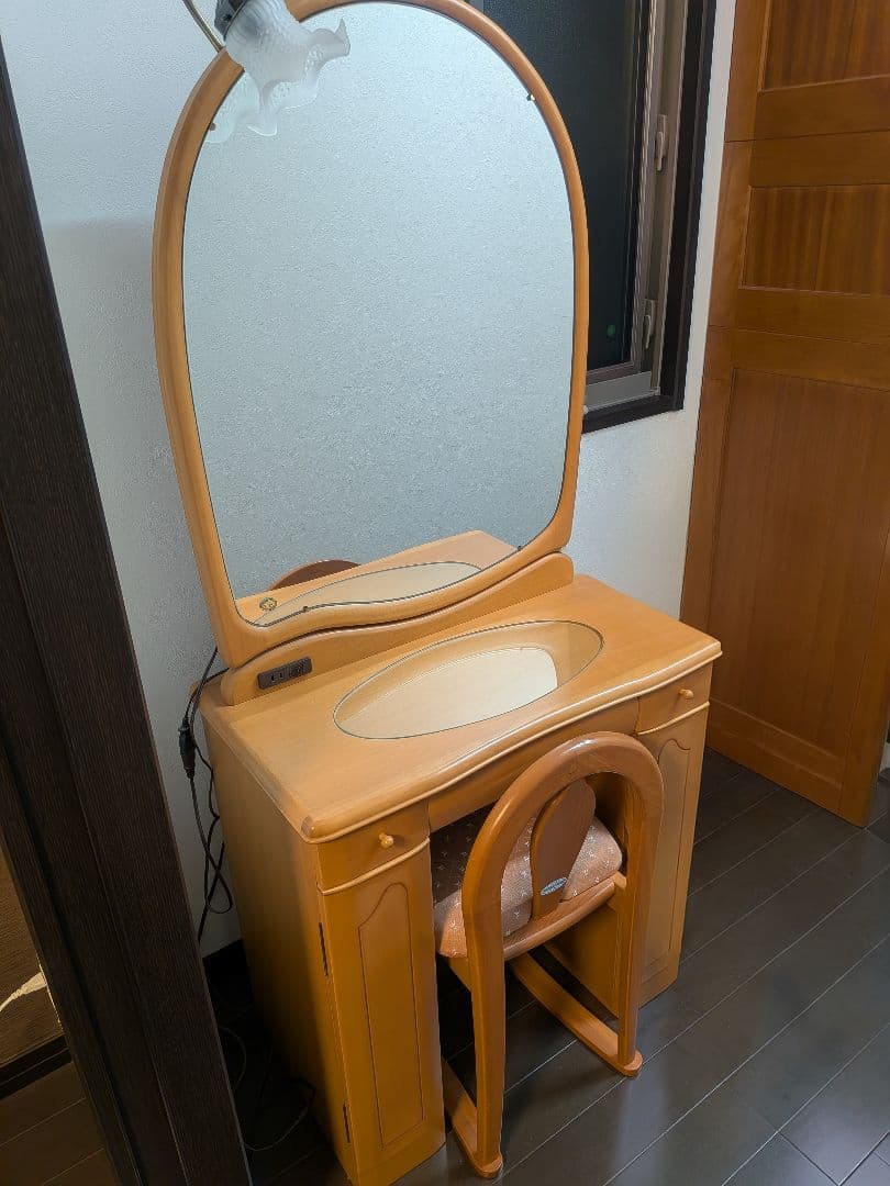 ナチュラルウッド ドレッサー・鏡台