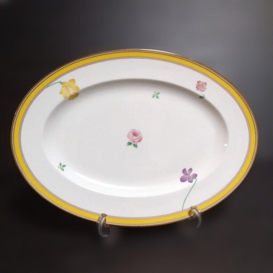 未使用 ノリタケ ヴィヴィッド ソロボーン オーバルプレート　お祝い　希少品