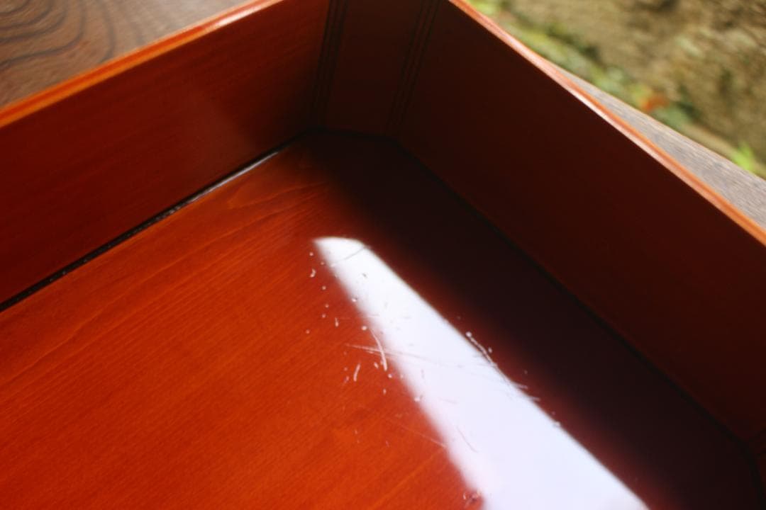 極小傷有！上質拭き漆の美しい春慶塗の大徳寺重（検懐石道具茶道具お重重箱