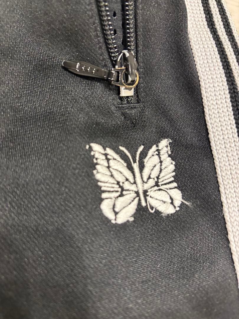 meedles トラックパンツ　black x white 白黒