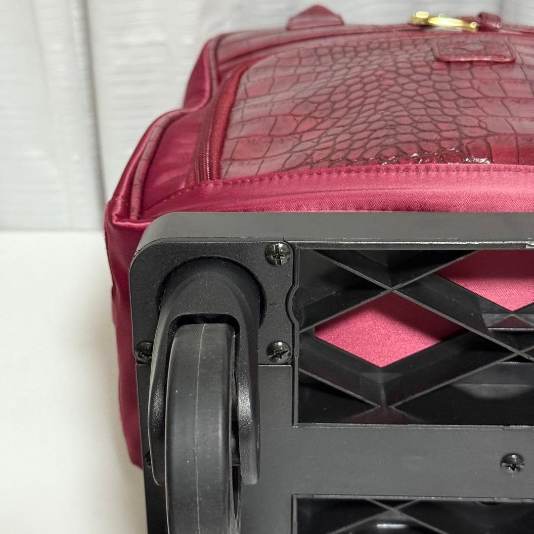 未使用⭐️SWANY スワニー キャリーバッグ キャリーカート クロコ 型押し