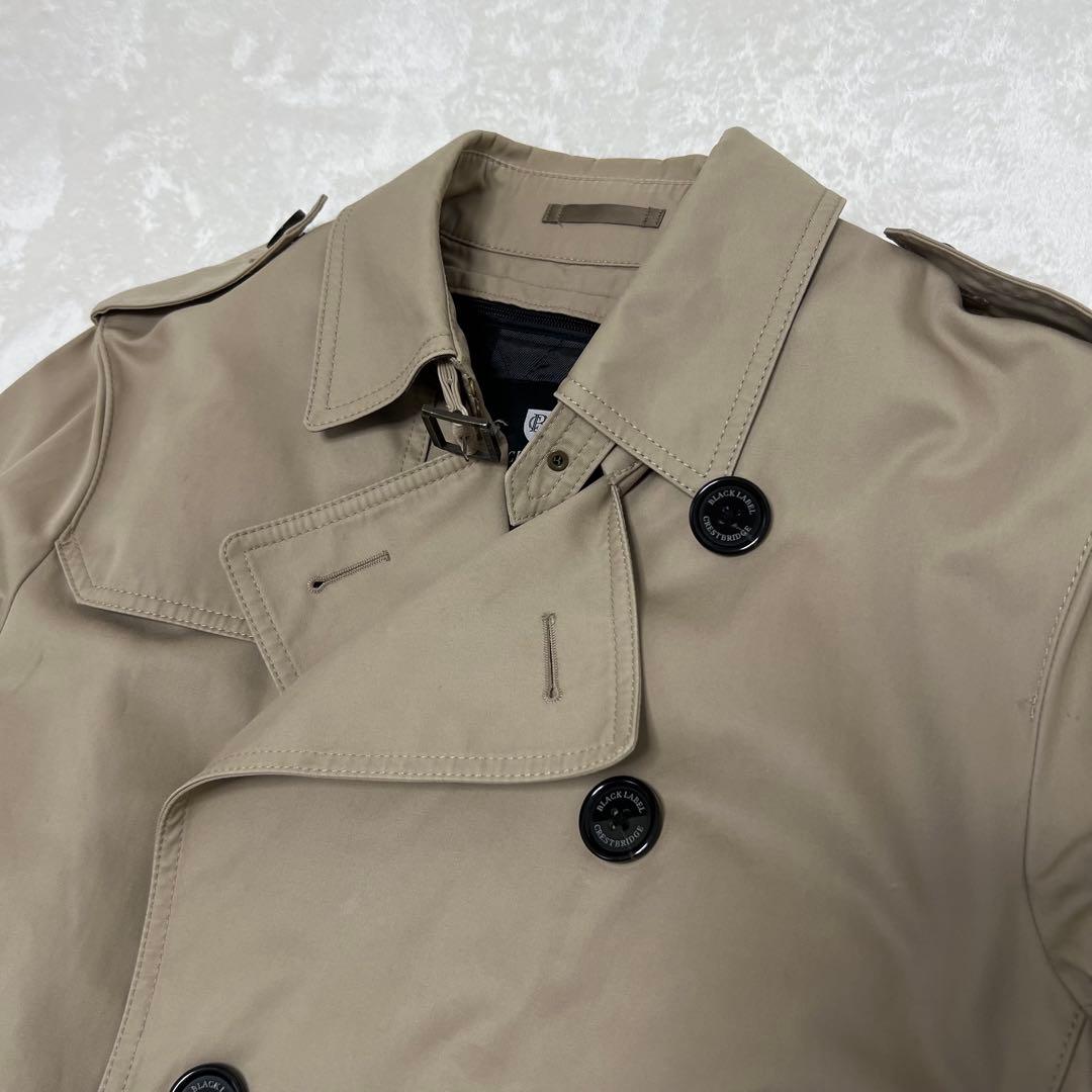 バーバリーブラックレーベルクレストブリッジ　トレンチコートベージュMライナー付き